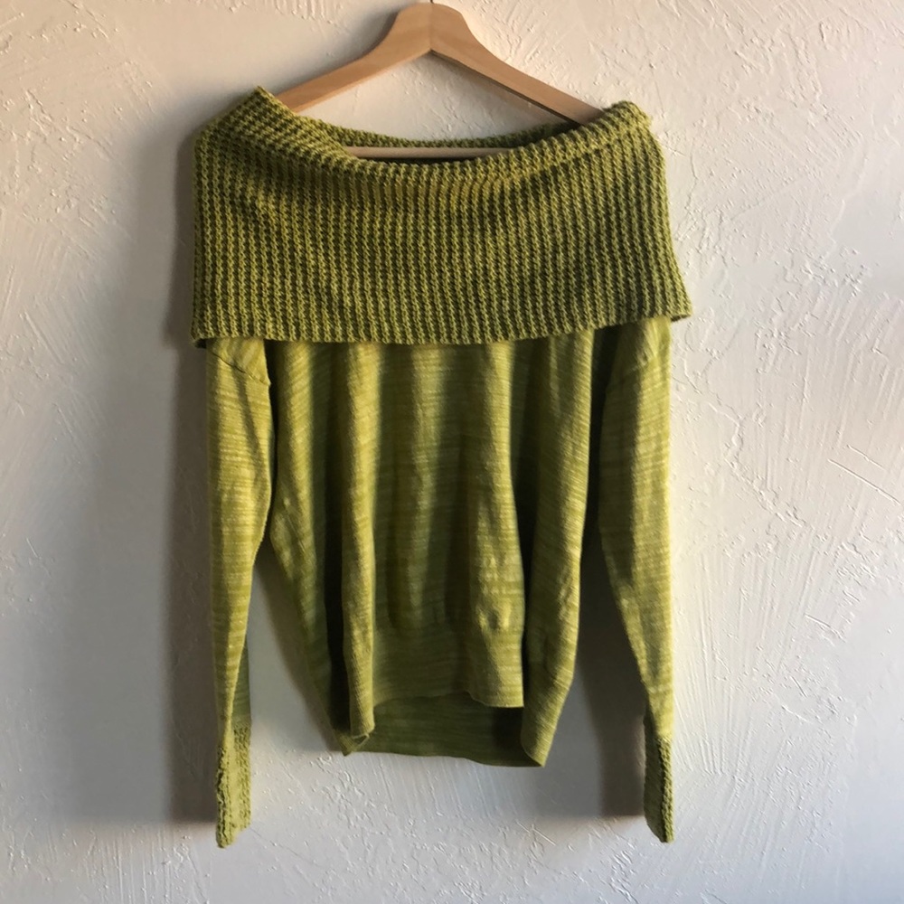 Amber Sun✨ Convertible Knit Pullover Sweater - Green